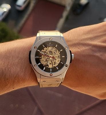 sensor saatlar: Hublot skeleton dizaynlı mexaniki qol saatı - Brend: Hublot - Korpus — 1