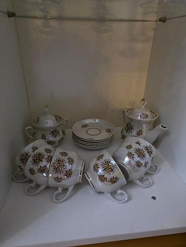 mis caydan: Çay dəsti, rəng - Ağ, Farfor, 6 nəfərlik — 1
