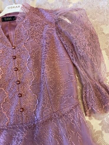 вечернее платье шифоновый: Вечернее платье, Миди, XL — 1