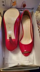 4xl nece razmerdi: Tuflilər, Ölçü: 38, rəng - Qırmızı, Yeni — 2