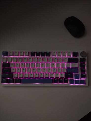 komputer i9: Ajazz AK75 Pro White & Blue | RGB | Huano × Ajazz Blue Linear — 9