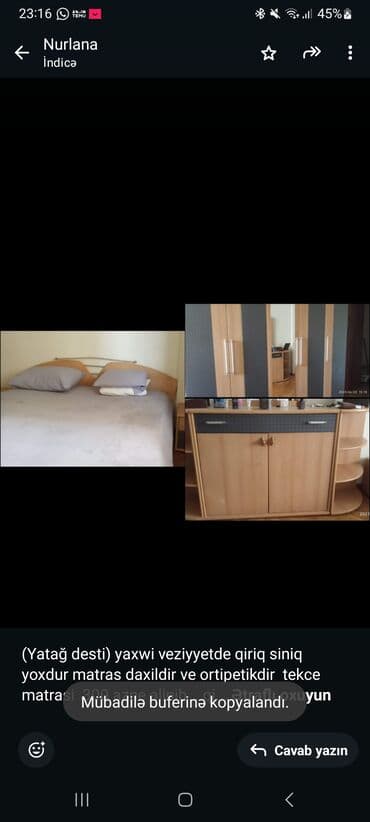 yataq dosekleri: İkinəfərlik çarpayı — 1