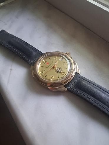 xonça aksesuarları: İşlənmiş, Qol saatı, Vostok, rəng - Qızılı — 3