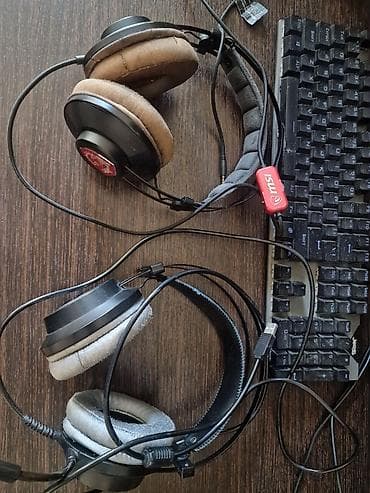 Oyunçu qulaqlığı – RGB işıqlı, naqilli, mikrofonlu iki ədəd - Tam