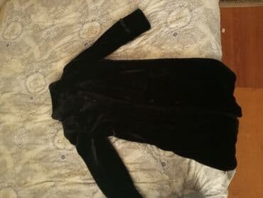 женские кашемировые кофты: Пальто, 5XL, цвет - Черный — 1