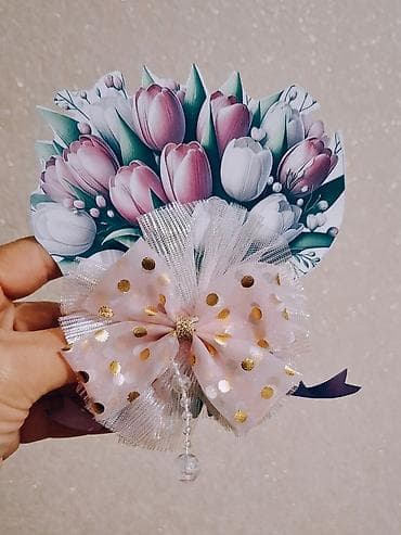 Şamlar: Məhsul: Dekorativ çiçək kompozisiyalı bəzək açıqçamaları Təsvir: - 3 — 4