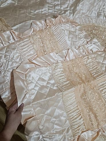 bamboo tekstil: Yataq üçün rəng - Bej Yataq örtüyü — 3