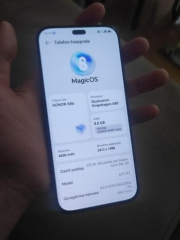 ccit a103 pro: Honor X8b, 256 GB, rəng - Qara, Sensor, Barmaq izi, Face ID — 2