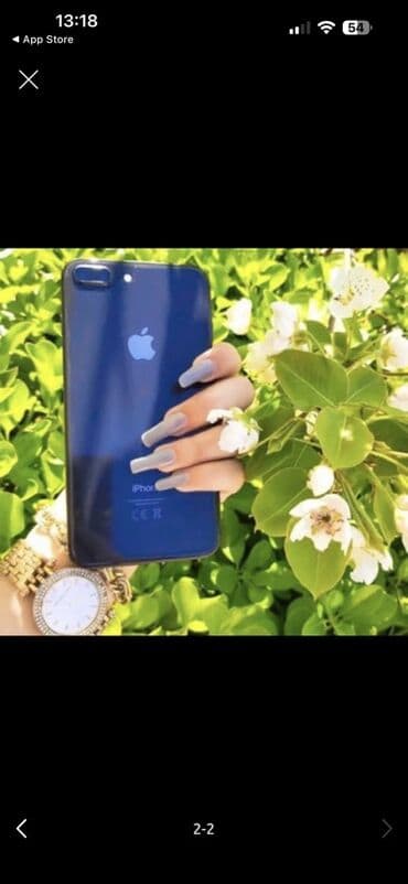 Changan: IPhone 8 Plus, 64 GB, Qara, Barmaq izi, Face ID — 2