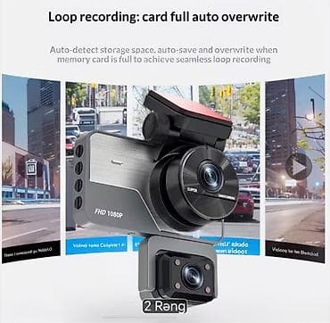 3 kanallı avtomobil DVR (dash cam) - Eyni anda ön, arxa və salon — 4