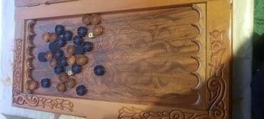 Daraq panellər: Taxta nərd dəsti - Material: tam qoz ağacdan hazırlanmış, cilalanmış — 6