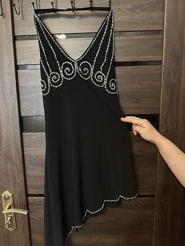 Qadın rəqs/gecə geyimi dəsti - 42/44 razmer - Rəng: qara - Dəst: 2