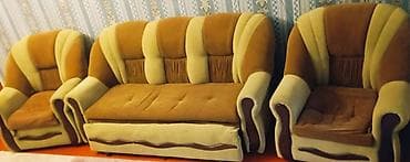 bazalı: Divan, 2 kreslo, Bazalı, Açılan — 2