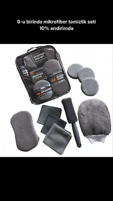 can desmali: 9-u 1-də mikrofiber təmizlik seti Çoxfunksiyalı dəst avtomobilin içi — 1