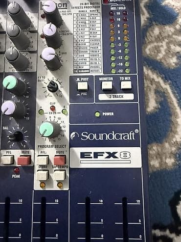 gitara prosessoru: Soundcraft EFX8 mikser pulti - Marka/model: Soundcraft EFX8 - 8 mono — 5