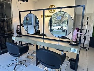 resepsion stol: Salon üçün modul mebel və vitrin dəsti - Rəng: qara (mat), iş səthi — 6