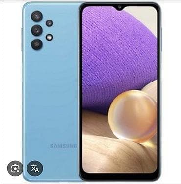 samsung j3: Samsung Galaxy A32, цвет - Голубой, Отпечаток пальца — 1