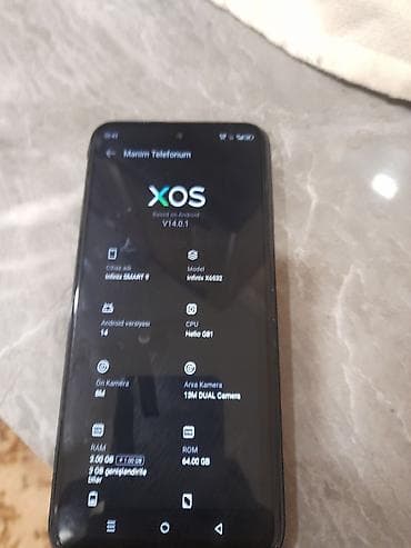 gence telfon: Infinix Smart 9 HD, 64 GB, rəng - Qara, Sensor — 4