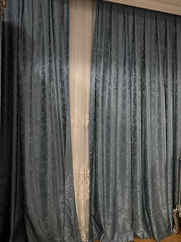 dekor pərdə: Məhsul: Pərdə və yataq örtüyü dəsti - Rəng: tüstü-mavi/boz tonlarında — 4