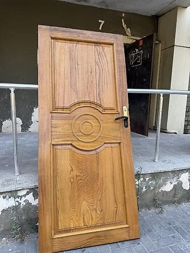 qapi darvaza: MDF üzlü massiv ağac interyer qapıları – klassik panel dizayn - — 8
