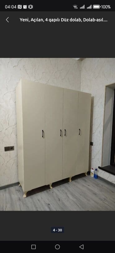балконный шкаф: Yeni, Açılan, 4 qapılı Düz dolab, Dolab-asılqan, Azərbaycan — 8