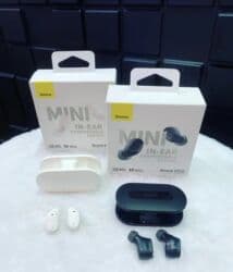 Minidisk və disk pleyerlər: Yeni Simsiz (Bluetooth) Qulaqcıqlar, Baseus, rəng - Qara — 3