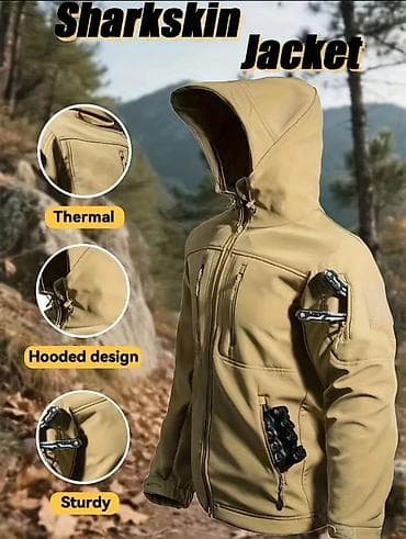 Baş geyimləri: Taktiki “Sharkskin” kişi jaketi – açıq hava və gündəlik istifadə üçün — 3
