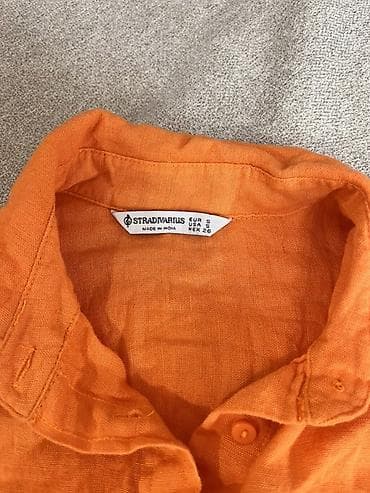 stradivarius: Stradivarius uzunqol köynək - Rəng: parlaq narıncı - Ölçü: S (EUR S / — 4