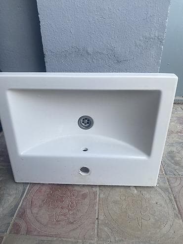 keramik: Mətbəx/hamam üçün divara quraşdırılan keramik əl-üz yuma lavabı - — 2