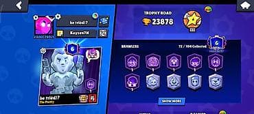 Brawl Stars hesabı – Trofi Yolu 23,878, Liqa III Hesab məlumatları: -