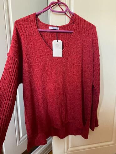 женские красные свитера: Sviter, M, rəng - Qırmızı — 2