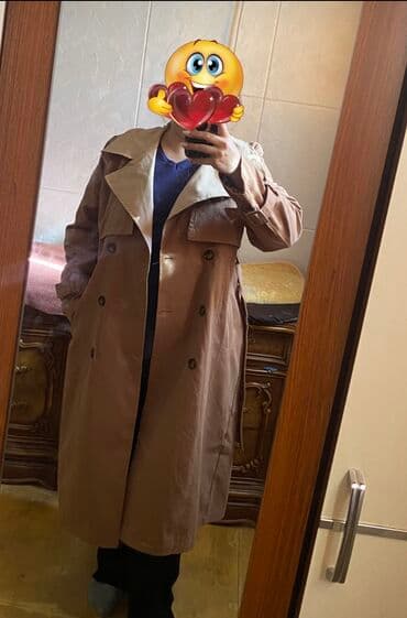 женские утепленные плащи: Trençkot satılır. Trendyoldan sifariş olunub. Materialı, rəngi — 3