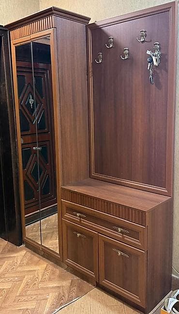 lepe: İşlənmiş, 2 qapılı, Güzgülü, Qəhvəyi, Açılan, Düz dolab — 1