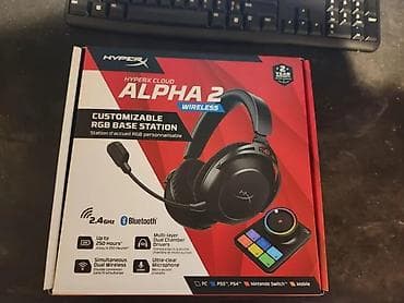 HyperX Cloud Alpha 2 Wireless qulaqlıq + fərdiləşdirilə bilən RGB Base