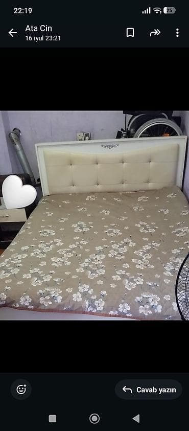 matras 160x200: Двуспальная кровать, Б/у — 4