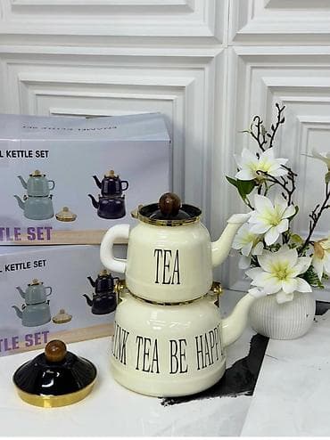 ps servis: Çay dəsti, rəng - Ağ, Metal — 4