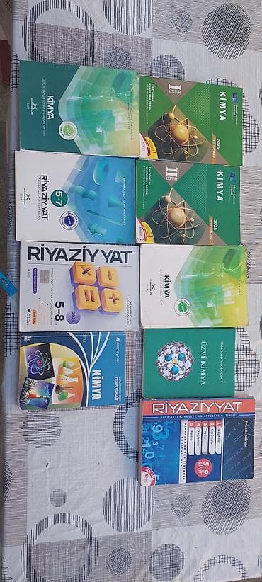 Kimya və riyaziyyat üzrə hazırlıq kitabları dəsti Tərkib: - Kimya — 3
