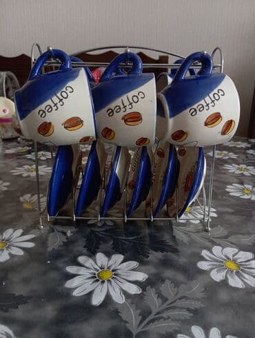 набор казанов викалина: Кофейный набор, цвет - Голубой, Керамика, 6 персон — 4