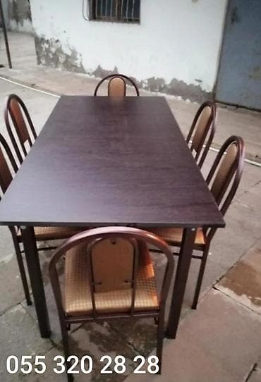 stolustu: 4 nəfərik 6 nəfərik 8 nəfərik stolar və otracaqlar bir başa sexdən sex — 5