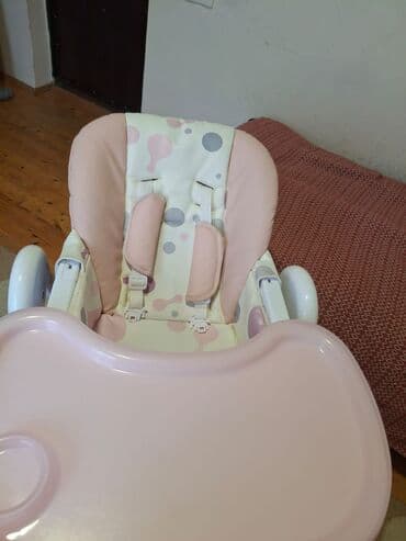 стол и стулья для дачи: Uşaq yemək kreslosu - Rəng: açıq çəhrayı/əjdaha naxışlı krem - Geniş — 3