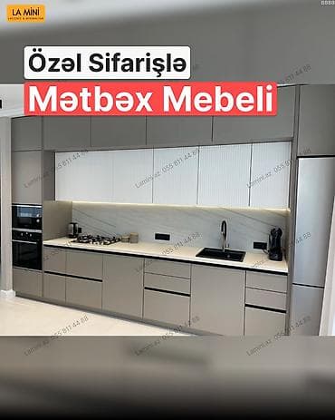 Özəl sifarişlə hazırlanmış mətbəx mebeli - Lakonik və minimalist — 1