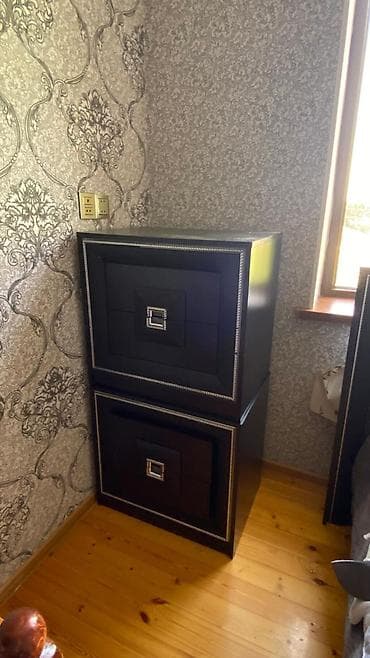 dekor ref: Yataq otağı mebeli dəsti - Rəng: qara, dekorativ naxış və gümüşü — 6