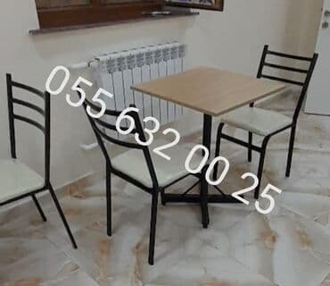 Masa və oturacaq dəstləri: Mətbəx üçün, Yeni, Açılmayan, Kvadrat masa — 14