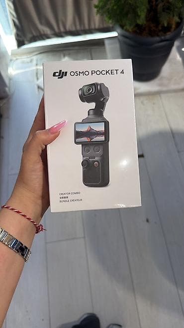 DJI Osmo Pocket 4 – Creator Combo Kompakt, cibə yerləşən 3 oxlu