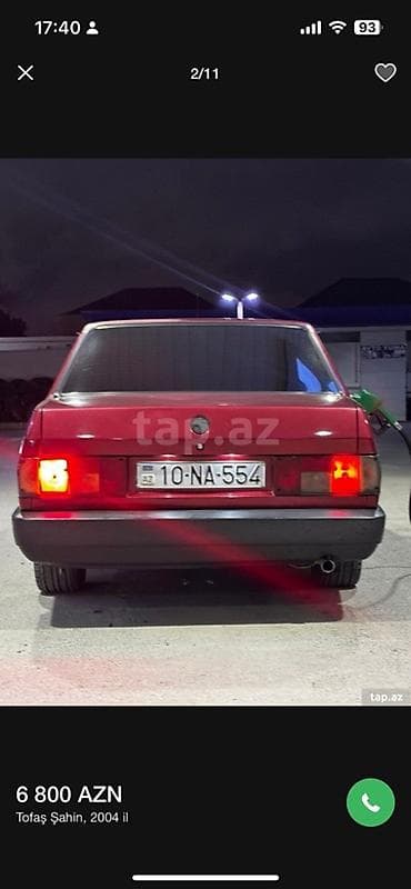 saipa tiba 2018: Tofaş Şahin – 2004 il - Kuzov: sedan, qırmızı rəng - Ötürücü: arxa - — 2