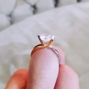 tək qaş: Nişan, Üzük, Sarı qızıl, 585 Əyar — 5