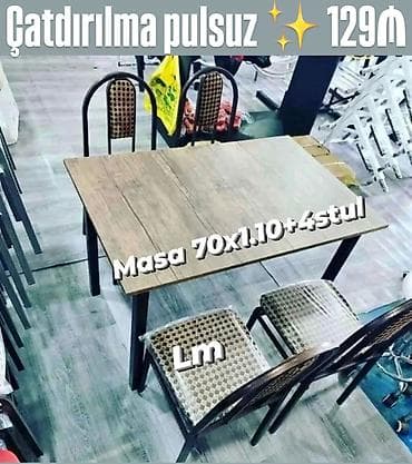 Bağ, mətbəx və eyvanlar üçün çox əlverişli masa dəsti. Məhsul: - 1