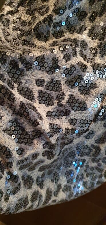 boz rəngli karandaş ətək: Biserli paltar leopar. tikilme. 38 bedene. on hisse — 3