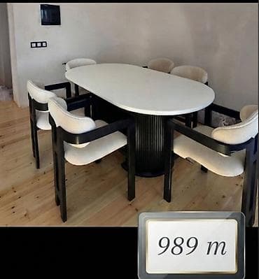 Qonaq otağı üçün, Yeni, Açılmayan, Oval masa, 6 stul — 1