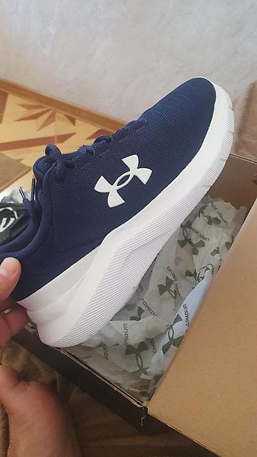 Мужская обувь: Under Armour kişi idman ayaqqabısı - Rəng: tünd göy üst, ağ altlıq - — 3